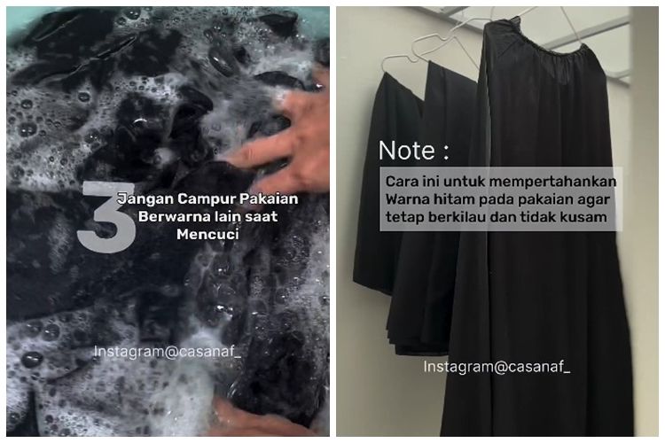 Tak usah pakai deterjen, trik mencuci pakaian berwarna hitam agar tidak luntur dan kusam adalah dengan menambahkan satu bahan dapur biasa saja.