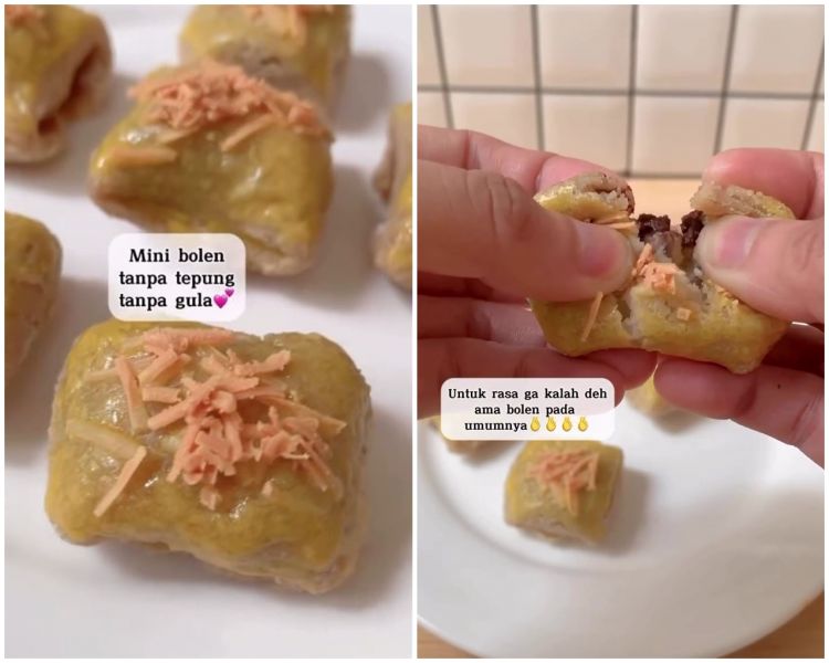 Tak perlu pakai tepung, resep membuat bolen pisang mini ini efektif dan menyehatkan, cocok untuk camilan.