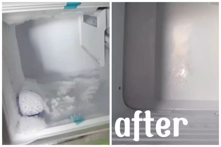 Cara termudah untuk melarutkan freezer sendiri tanpa garam atau sumbat, hanya ingin air hangat