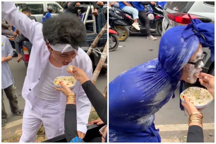 Momen bootoh ditempatkan oleh ibu selama juara perisib, sesuatu untuk dilakukan, mari kita lakukan, jika Anda makan dulu