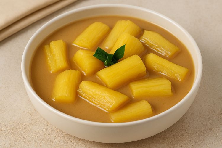 Taktik untuk membuat kelapa santan dan singkong begitu lembut tanpa kehancuran