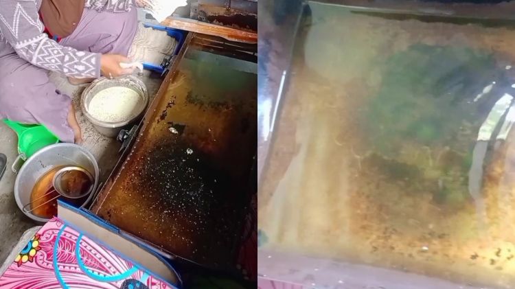 Selain tepung, penjual makanan kering ini berbagi cara cepat menjernihkan minyak keruh hanya dengan menggunakan satu jenis daun saja.